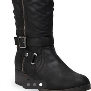 Biker boots knee high size 8.5WC and 9WC